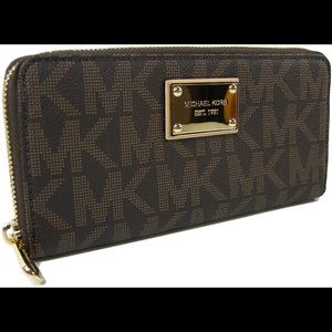 Brown Michael Kors MK Logo Wallet